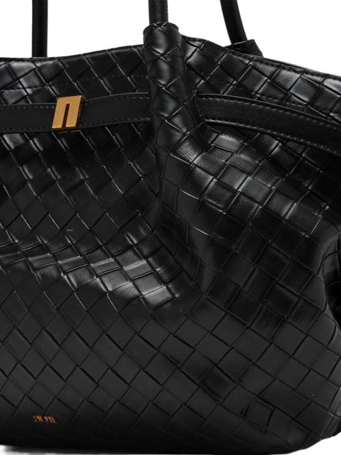 JW Pei medium Hana woven tote bag - Black