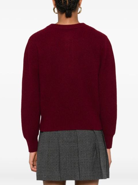 SANDRO ribbed button-embellished sweater - Red - zdjęcie produktu nr 2