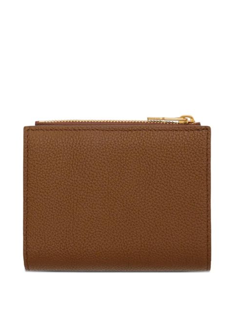 Burberry check engraved leather bifold wallet - Brown - zdjęcie produktu nr 2