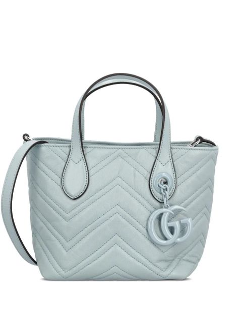 Gucci small GG Marmont tote bag - Blue - zdjęcie produktu nr 1