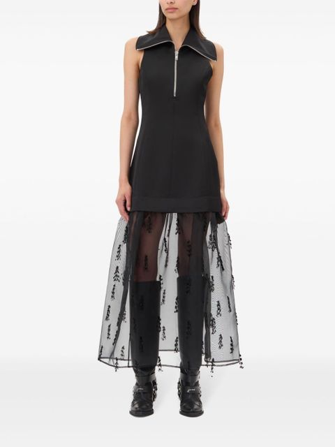 GANNI layered-design midi dress - Black - zdjęcie produktu nr 2