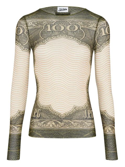 Jean Paul Gaultier long-sleeve printed top - Neutrals - zdjęcie produktu nr 1