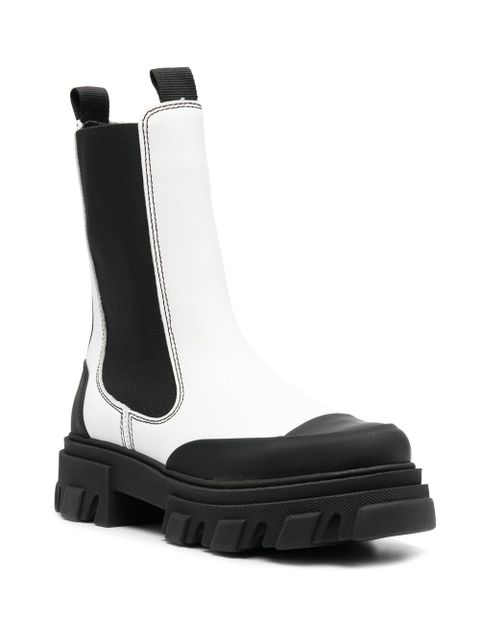 GANNI 50mm chunky Chelsea boots - White