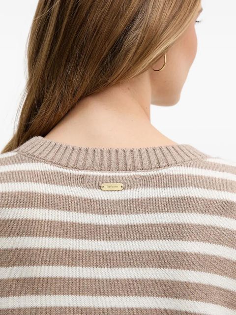 Barbour Rosie striped crew neck sweater - Brown