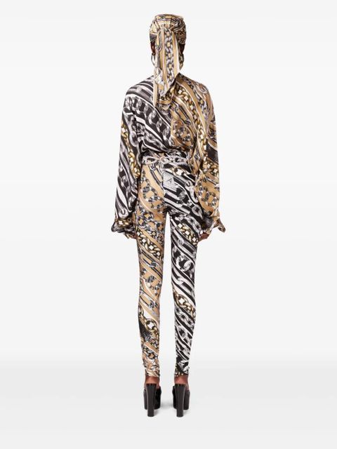 AREA Crystal Link blouse - Black