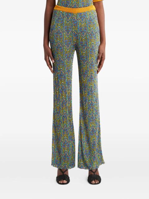 ETRO printed knitted trousers - Blue
