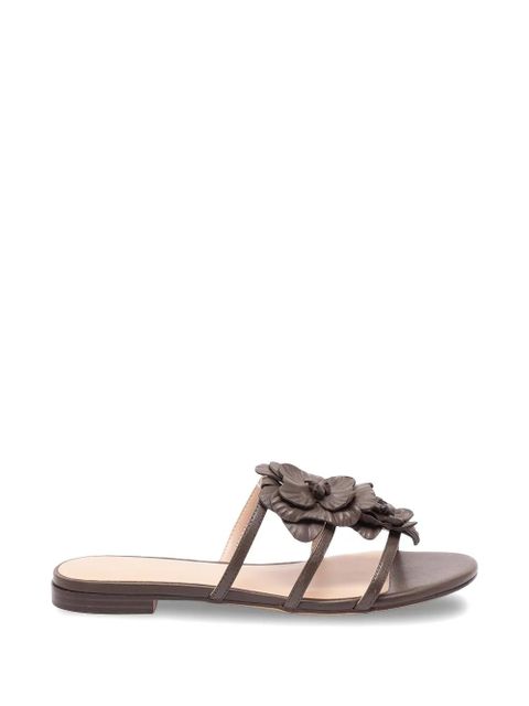 TWINSET floral-strap flat sandals - Brown - zdjęcie produktu nr 1