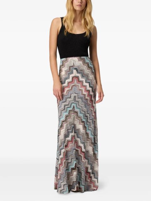Missoni zigzag pattern maxi skirt - Grey - zdjęcie produktu nr 2