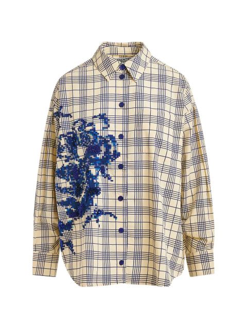 Essentiel Antwerp floral plaid shirt - Neutrals - zdjęcie produktu nr 1