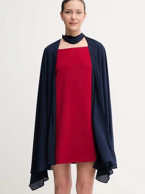 Pedro del Hierro szal damski kolor granatowy gładki 4962457 - zdjęcie produktu nr 1