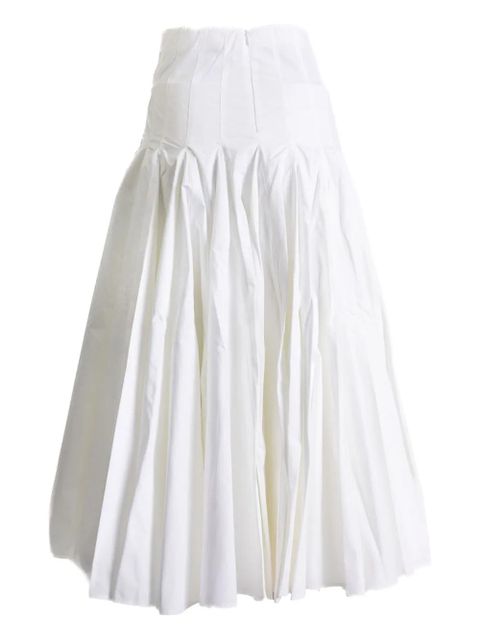 Jacquemus pleated cotton midi skirt - White - zdjęcie produktu nr 2