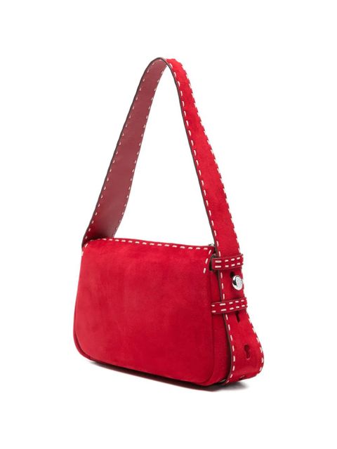 Tory Burch small Romy pick stitch tote bag - Red