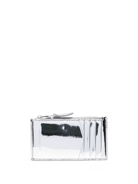 Alexander McQueen skull-embellished metallic-effect wallet - Silver - zdjęcie produktu nr 2