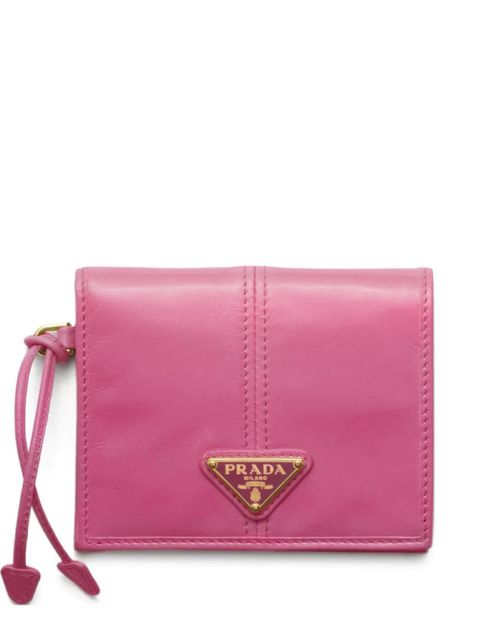 Prada logo-plaque leather wallet - Pink - zdjęcie produktu nr 1