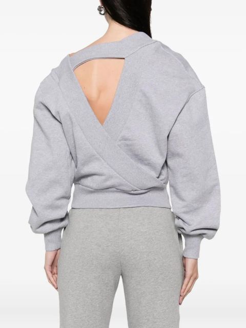 The Attico crossed-back sweatshirt - Grey