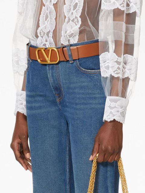 Valentino Garavani 40mm VLogo Signature reversible belt - Brown