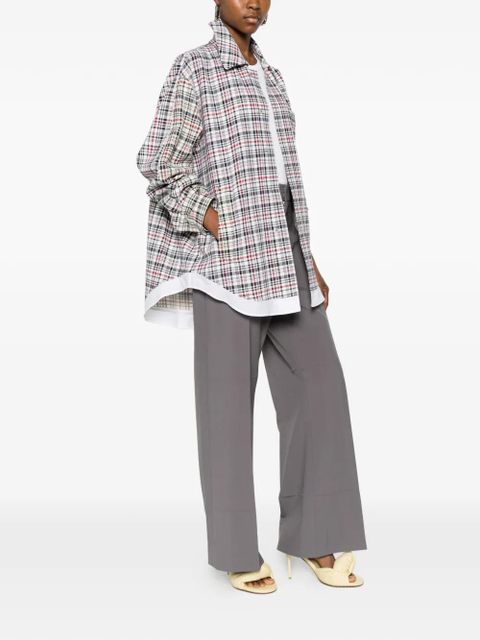 Victoria Beckham Cocoon check-print jacket - White - zdjęcie produktu nr 2