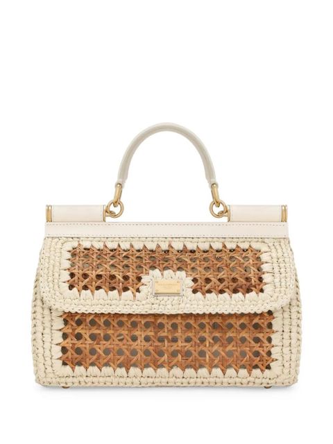 Dolce & Gabbana Sicily cotton-blend bag - Neutrals - zdjęcie produktu nr 1