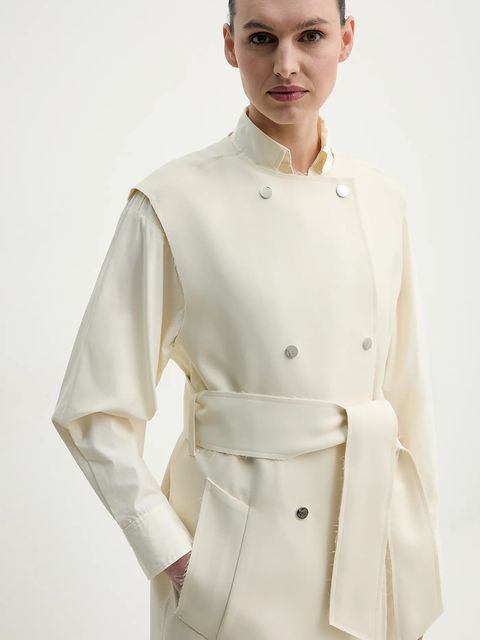 Day Birger et Mikkelsen płaszcz Chapin damski kolor beżowy przejściowy dwurzędowy DAY65243662