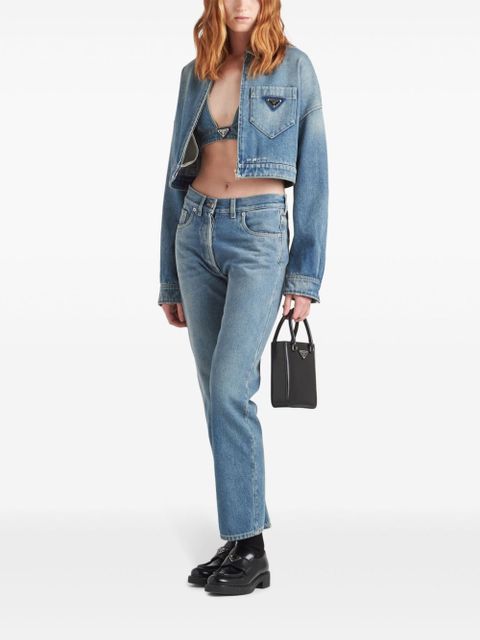 Prada low-rise organic-denim jeans - Blue - zdjęcie produktu nr 2