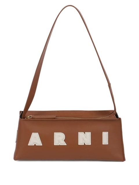 Marni Lettering Shoulder Bag - Brown - zdjęcie produktu nr 1