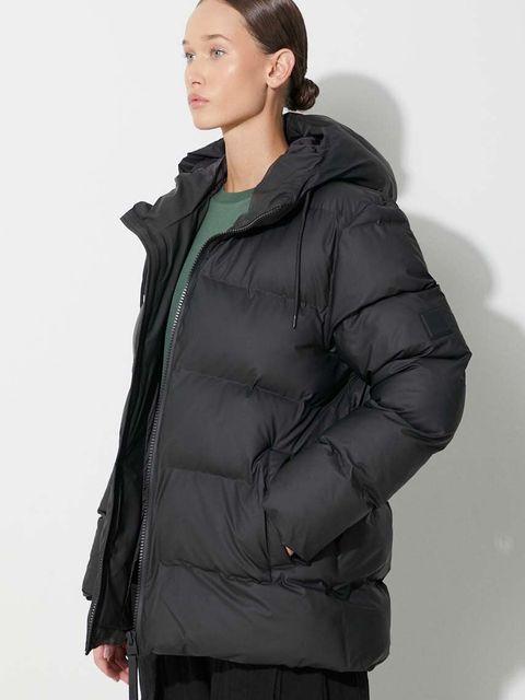 Rains kurtka 15120 Jackets kolor czarny zimowa