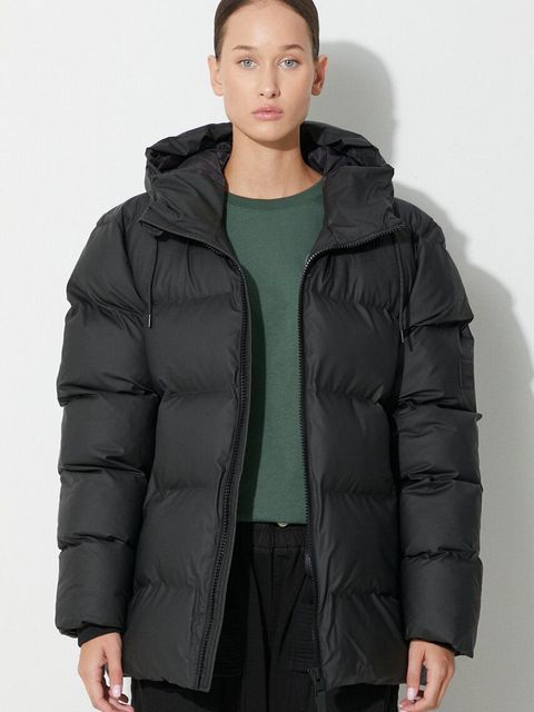 Rains kurtka 15120 Jackets kolor czarny zimowa