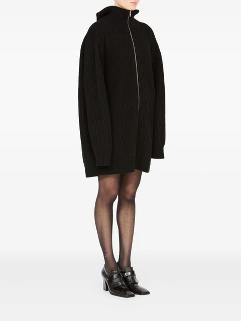 MM6 Maison Margiela zip-front ribbed jacket - Black