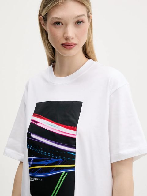 Karl Lagerfeld Jeans t-shirt bawełniany damski kolor biały A3W17055 - zdjęcie produktu nr 2