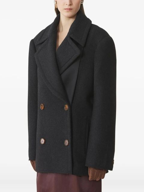 Lanvin double-breasted long-sleeve jacket - Black