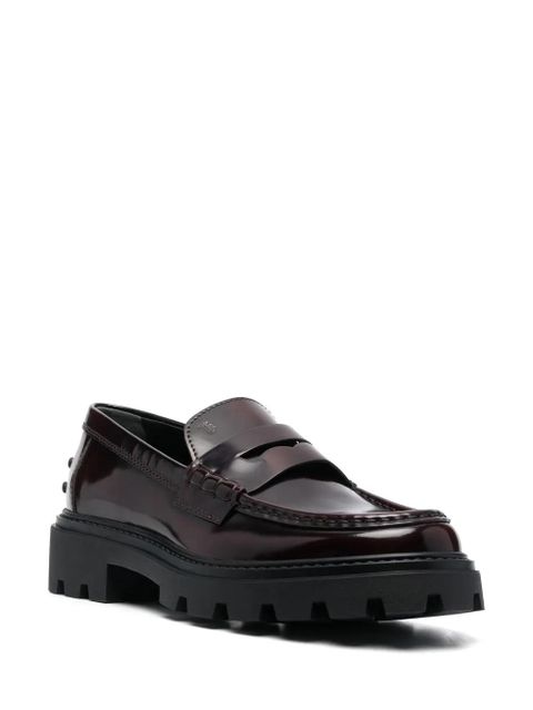 Tod's semi-patent leather loafers - Red - zdjęcie produktu nr 2