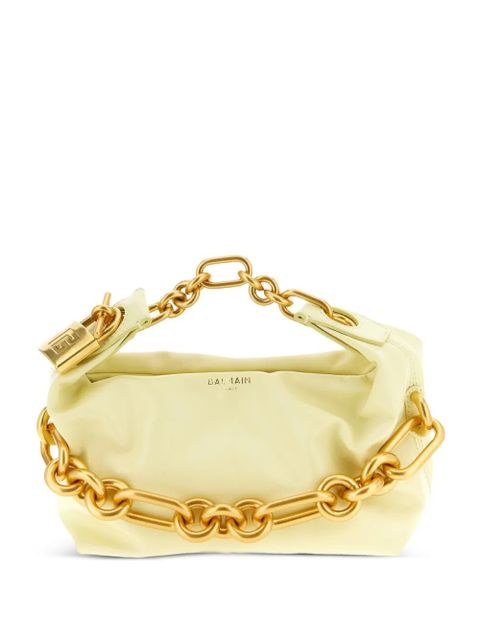Balmain mini Sync chain leather tote bag - Yellow - zdjęcie produktu nr 1