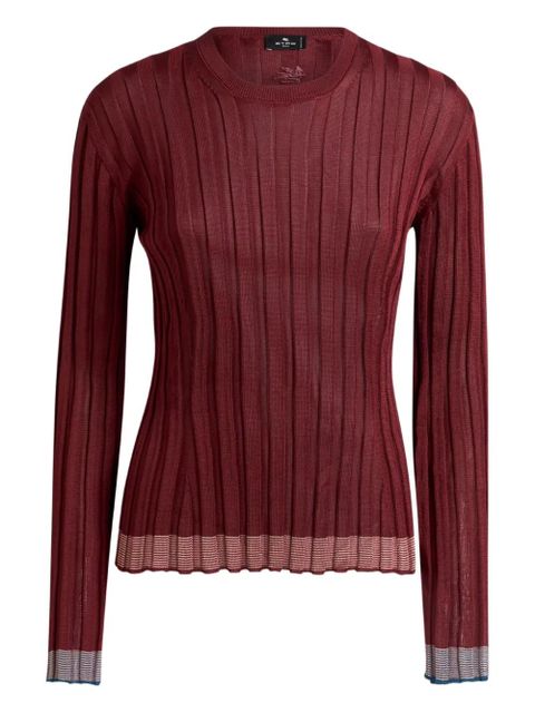 ETRO ribbed-knit sweater - Red - zdjęcie produktu nr 1