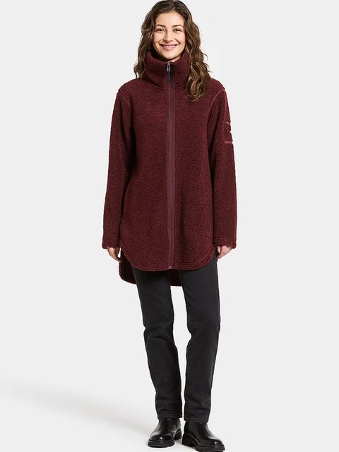 Didriksons bluza polarowa UMI kolor bordowy gładka 505941 - zdjęcie produktu nr 2