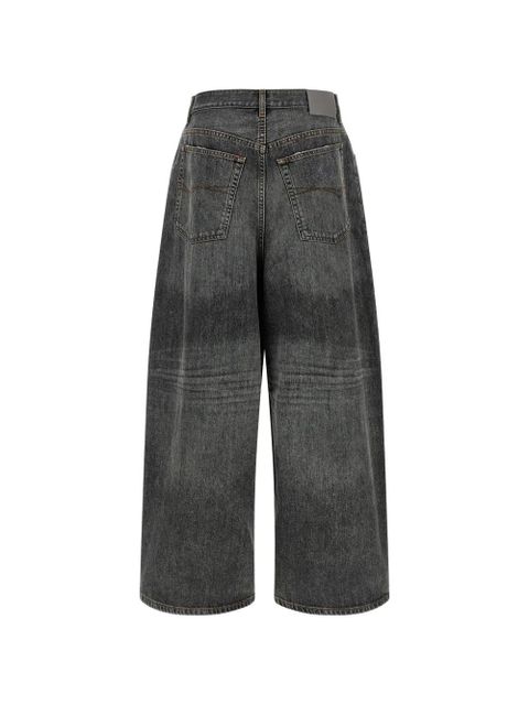 Balenciaga embroidered-logo baggy jeans - Grey - zdjęcie produktu nr 2