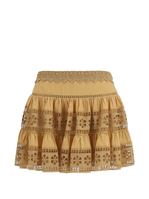 Charo Ruiz Ibiza Lea broderie anglaise tiered skirt - Neutrals - zdjęcie produktu nr 2