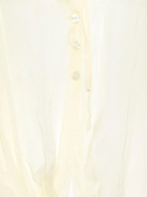 SOLOTRE ruffled-trim blouse - Yellow