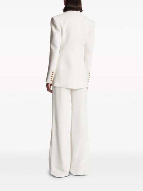Balmain 2-Button single-breasted crepe blazer - White