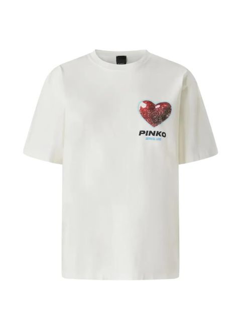 PINKO heart-print T-shirt - White - zdjęcie produktu nr 1