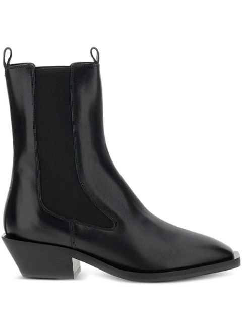 Aeyde leather pointed-toe boots - Black - zdjęcie produktu nr 1