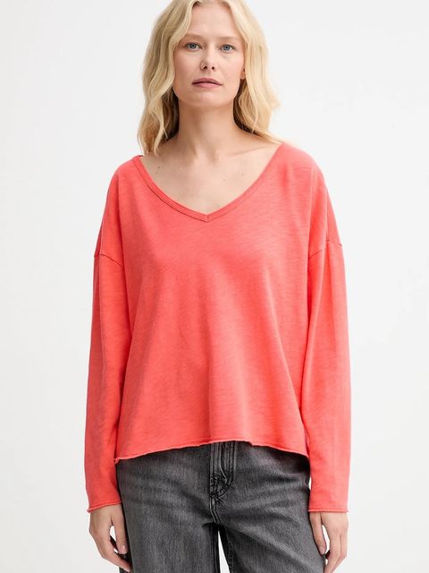 American Vintage longsleeve bawełniany kolor pomarańczowy SON02GG - zdjęcie produktu nr 1