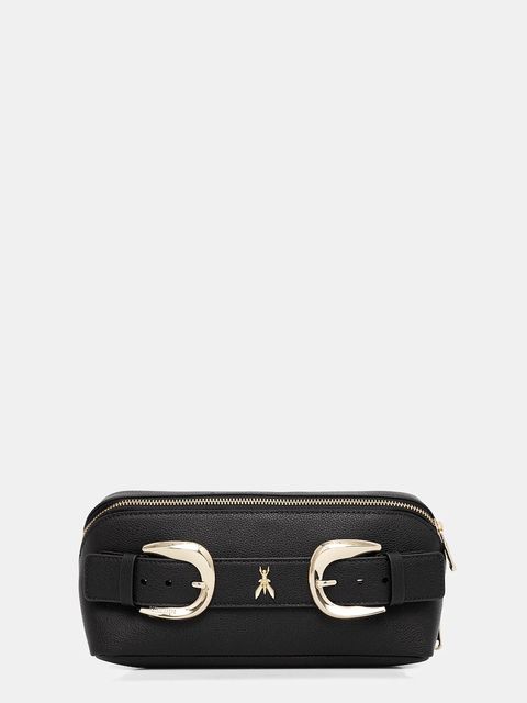 Patrizia Pepe kosmetyczka skórzana kolor czarny 8Q0027 L001 - zdjęcie produktu nr 1