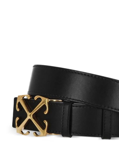 Off-White signature Arrows motif-buckle leather belt - Black