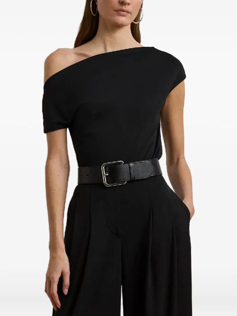 Lauren Ralph Lauren asymmetric one-shoulder top - Black