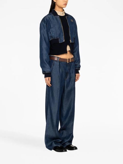 Miu Miu high-rise wide-leg jeans - Blue