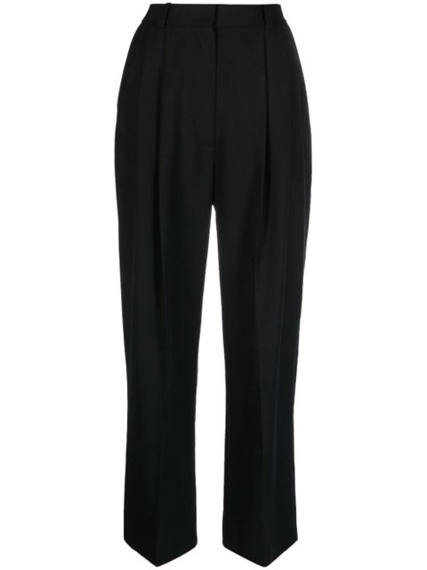 TOTEME double-pleated tailored trousers - Black