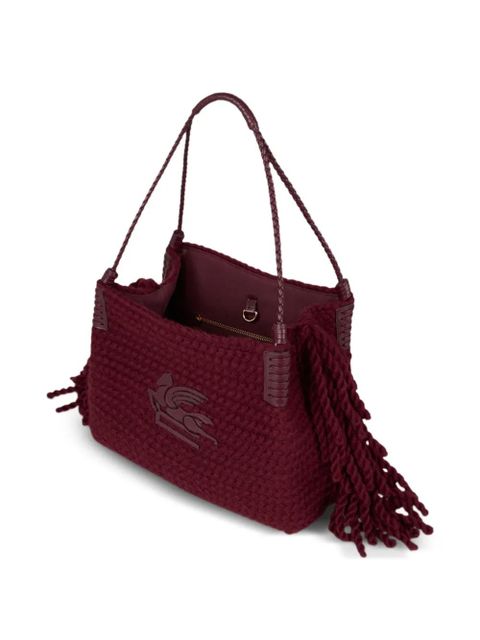ETRO small Libra fringed tote bag - Red