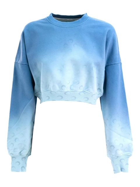 Marine Serre cropped sweatshirt - Blue - zdjęcie produktu nr 1
