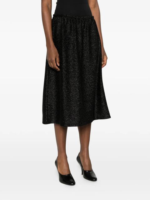 Jil Sander elasticated midi skirt - Black