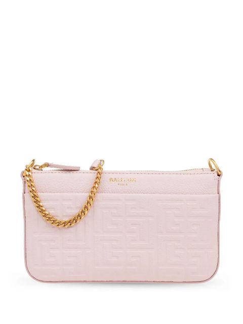 Balmain 1945 PB Labyrinth monogram mini bag - Pink
